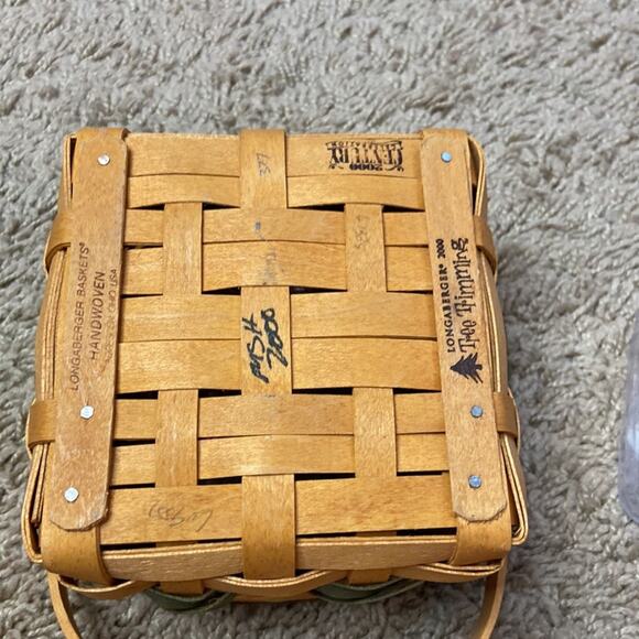 Longaberger Christmas 2000 Edition Let It Snow Mini Basket Potpourri Holder - Picture 7 of 8